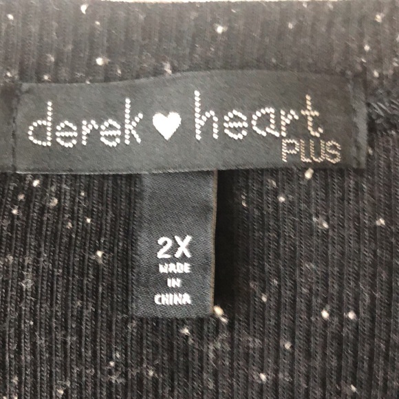 Dereck heart plus 3/4 raglan sleeve V neck top size 2X - Picture 3 of 4